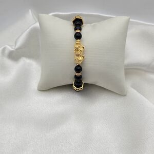 Designed by G Yellow Gold Over Sterling Silver Black Tourmaline